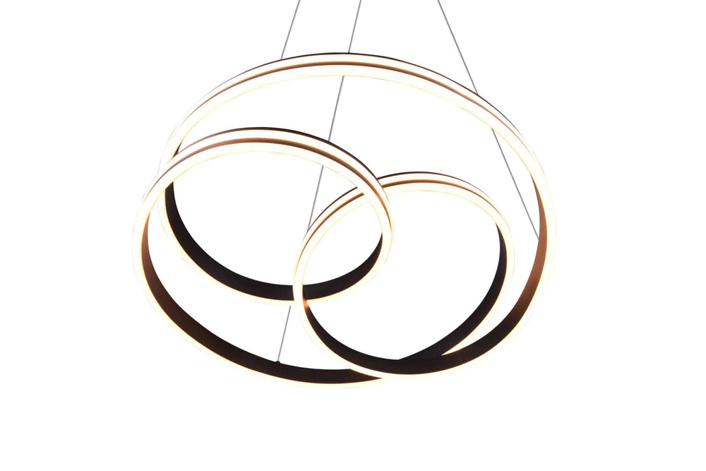 Trio Nuria black mat metal LED pendant lamp 326210132