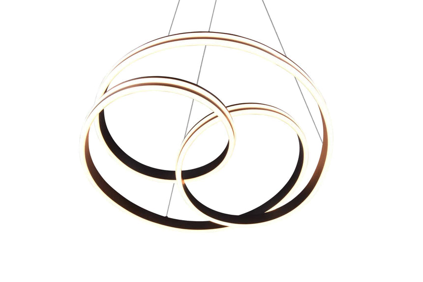 Trio Nuria black mat metal LED pendant lamp 326210132