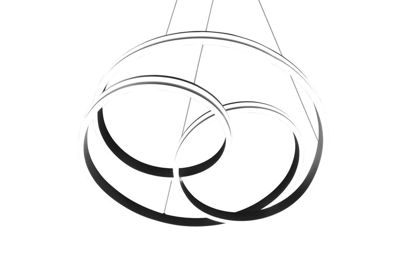 Trio Nuria black mat metal LED pendant lamp 326210132