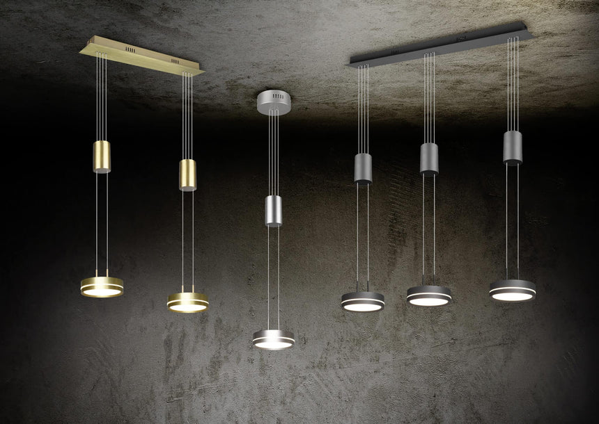 Trio Franklin Lámpara colgante LED de aluminio antracita 326510342