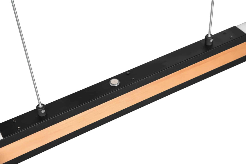 Trio Deacon Lámpara colgante LED de madera acabado natural 326610232