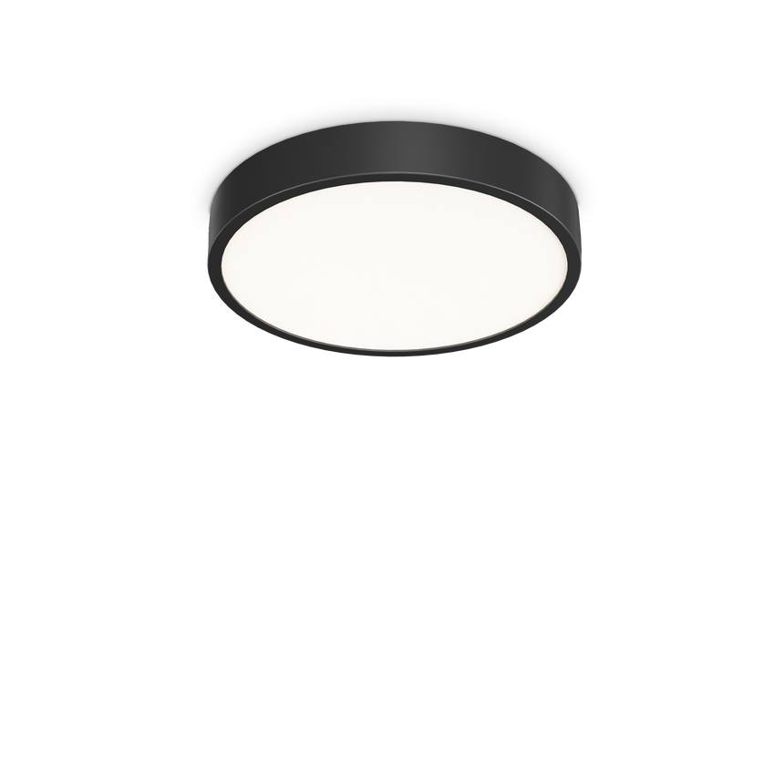 Plafón de baño Ideal Lux Ray LED 26W IP44 Ø40cm negro — ref. 327600 (1)