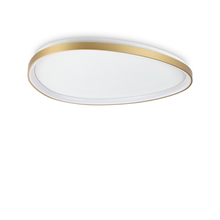 Plafón de techo Ideal Lux Gemini latón LED 42W Ø81cm 328096