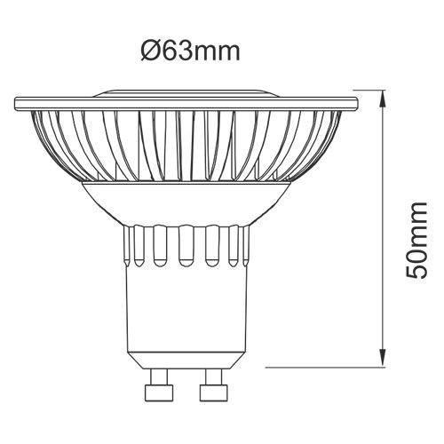 Beneito & Faure Reflectora 4003 Bombilla LED R63 8w gu10 220V 2700k 60º Calida