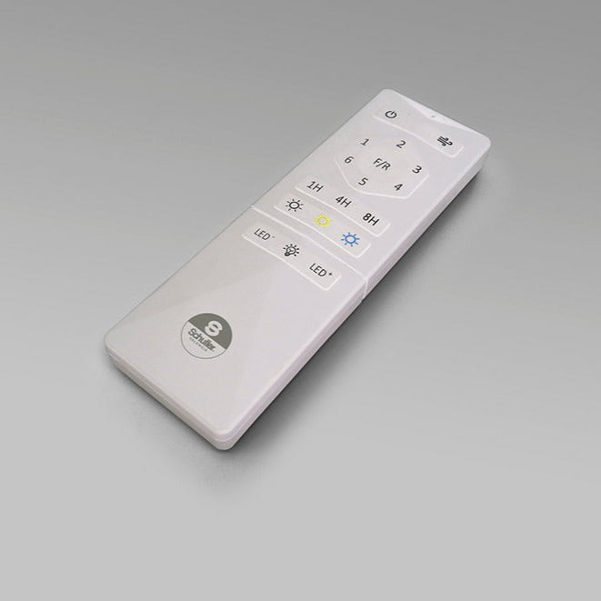 Schuller Siroco Dimmable White and Wood Fan 329576D