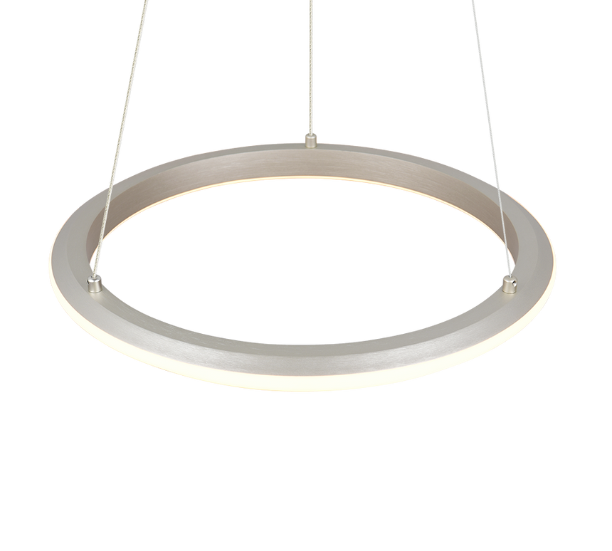 Lámpara de techo colgante Trio Amador LED níquel mate 150cm 331010107