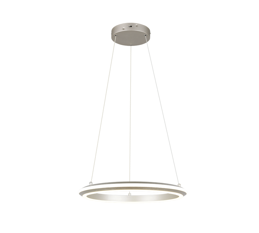 Lámpara de techo colgante Trio Amador LED níquel mate 150cm 331010107