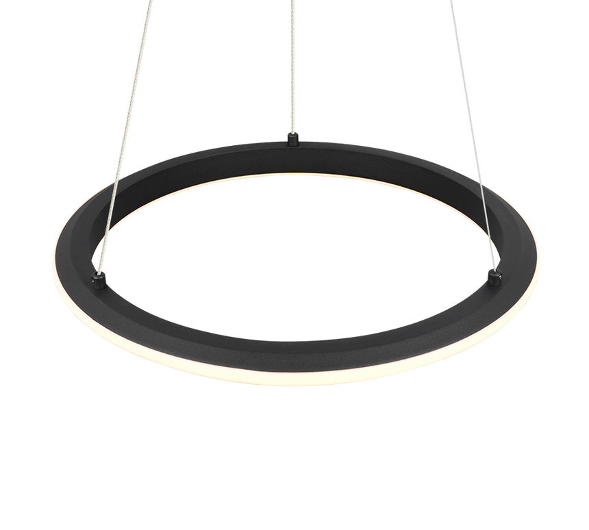 Lámpara de techo colgante Trio Amador LED negro mate 150cm 331010132