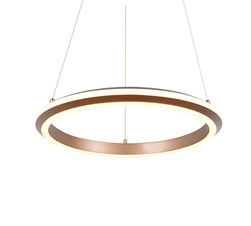 Lámpara de techo colgante Trio Amador LED marrón café 150cm 331010165
