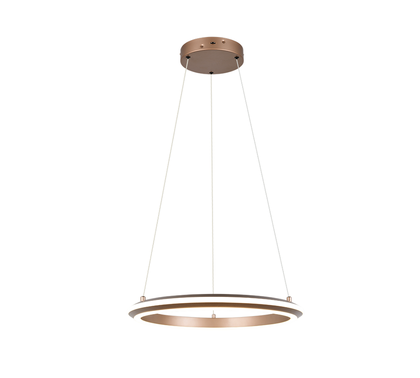 Lámpara de techo colgante Trio Amador LED marrón café 150cm 331010165