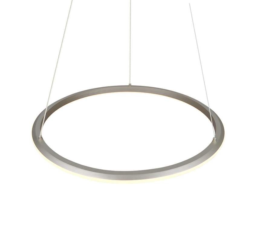 Lámpara de techo colgante Trio Amador LED níquel mate 150cm 331019107