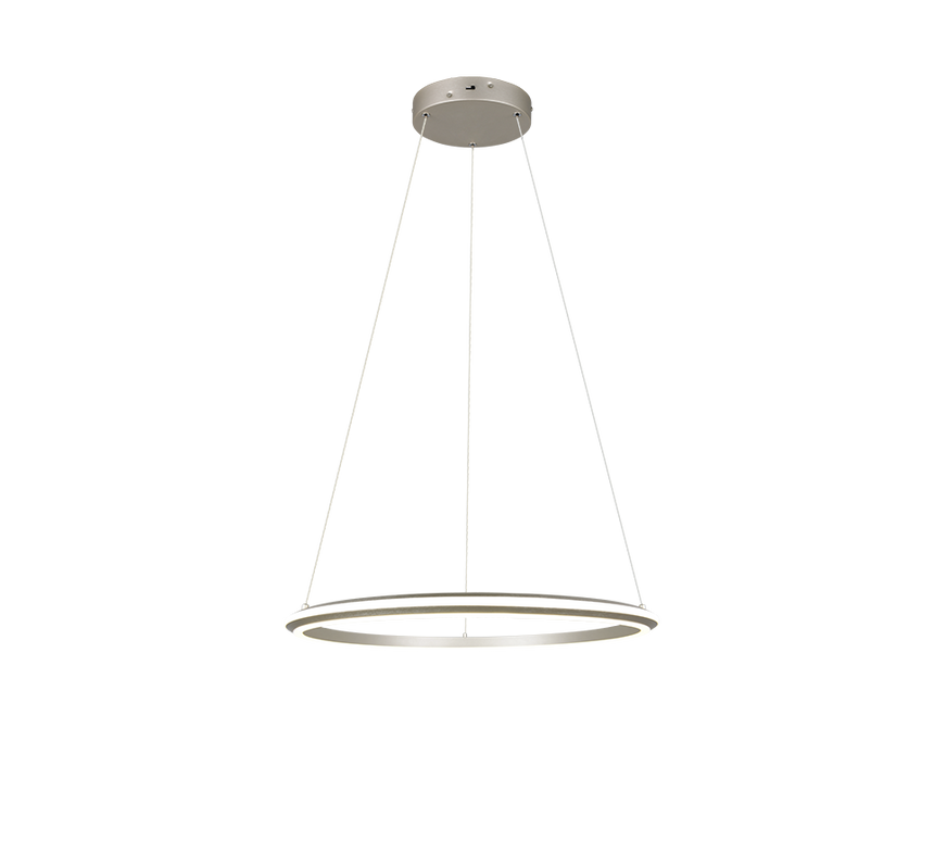 Lámpara de techo colgante Trio Amador LED níquel mate 150cm 331019107