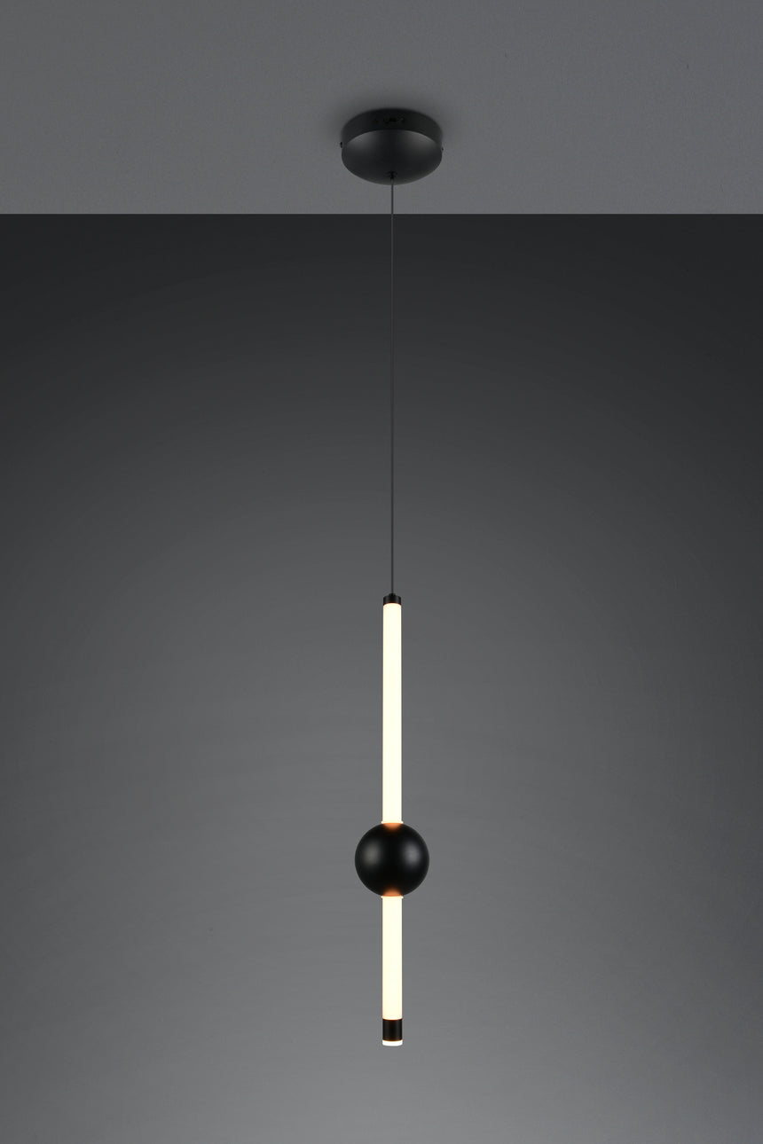 Lámpara de techo colgante Trio Melita LED negro mate 150cm 331510132