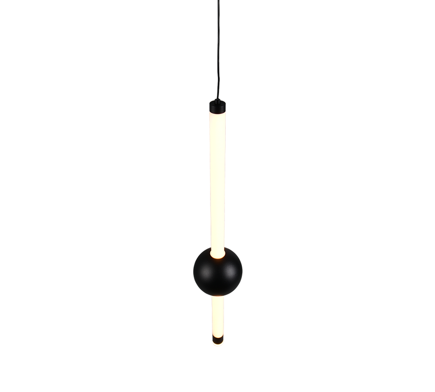 Lámpara de techo colgante Trio Melita LED negro mate 150cm 331510132