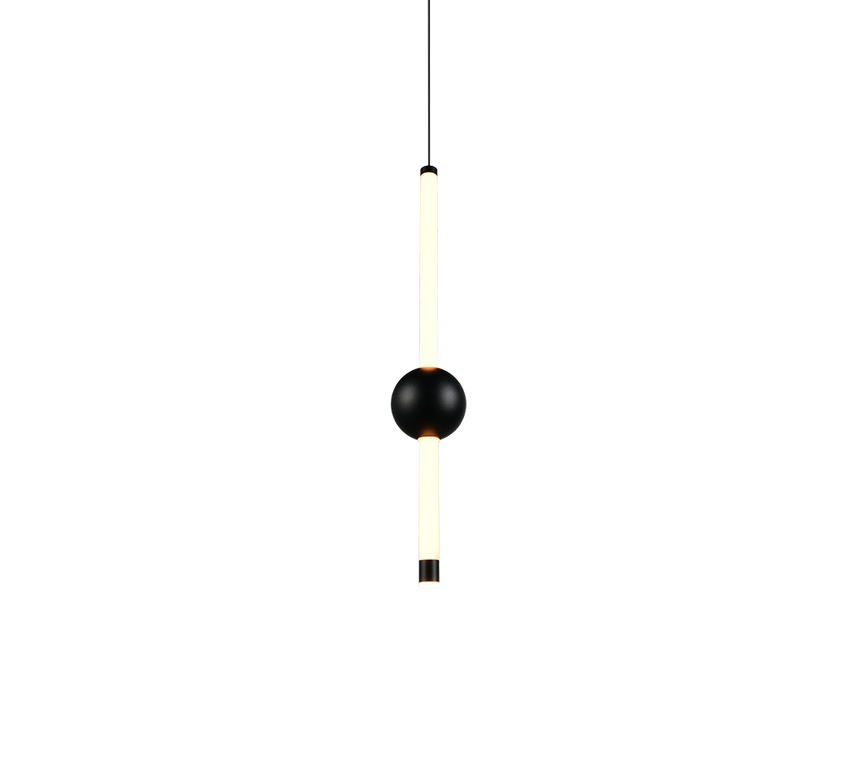 Lámpara de techo colgante Trio Melita LED negro mate 150cm 331510132