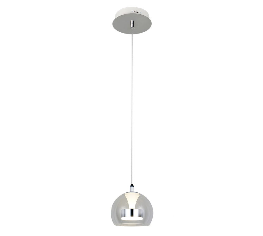 Lámpara de techo colgante Trio Flynt LED cromo 150cm 331610106