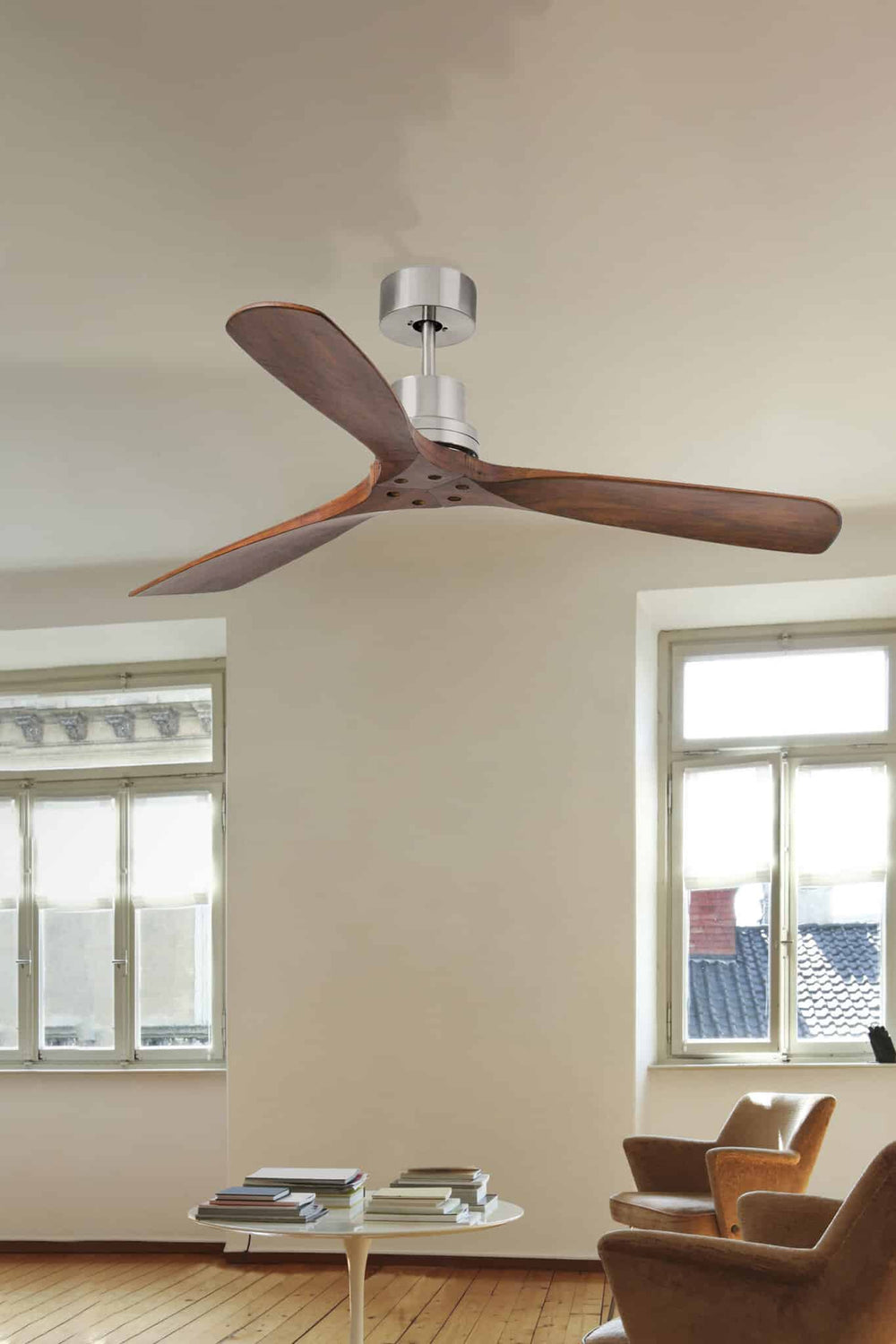 Faro LANTAU L Matte Nickel Ceiling Fan with DC Motor 33370DC
