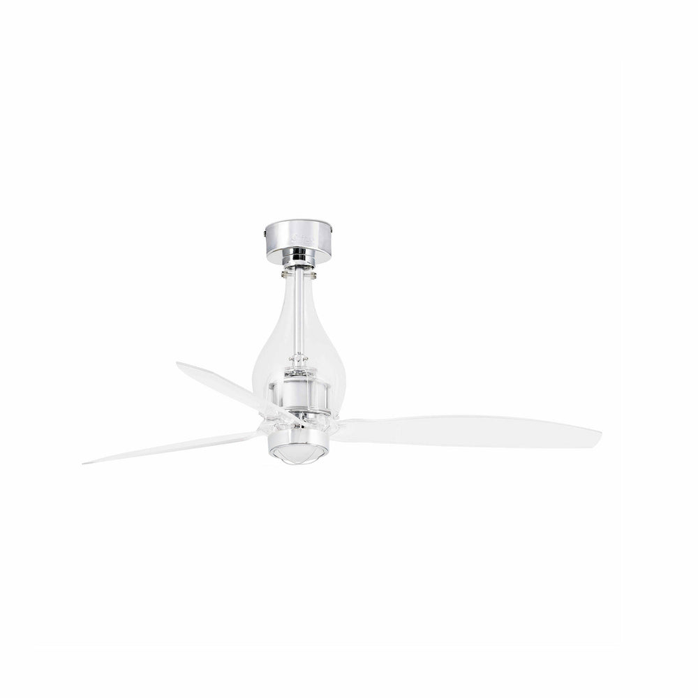 Faro Minieterfan Fan without light, steel body, glass diffuser