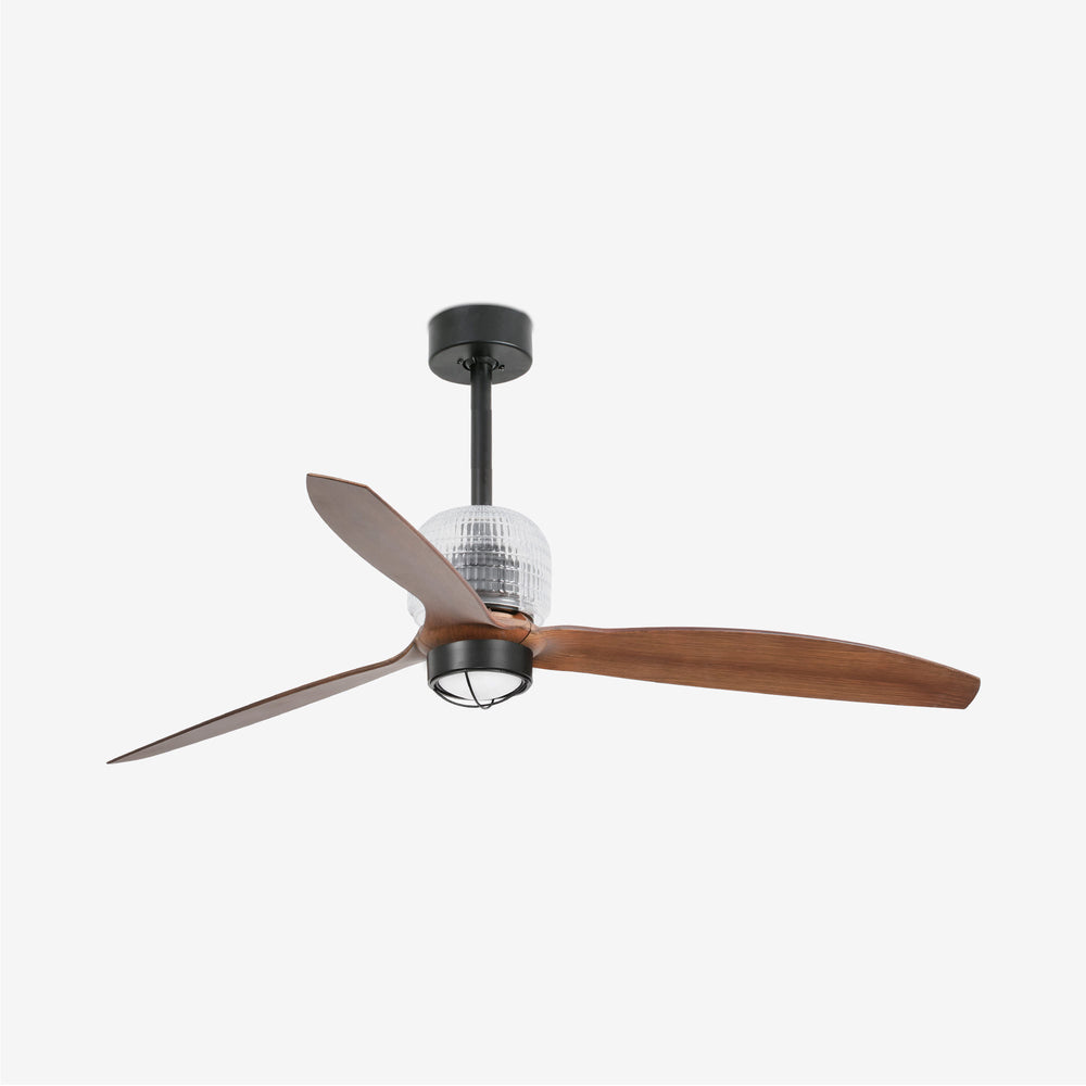 Faro Deco Fan Fan without light, steel body, glass diffuser