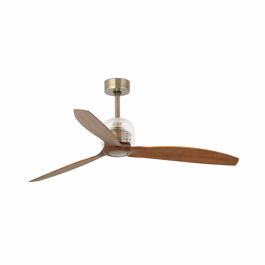 Faro DECO FAN M Fan without light, steel and glass, 33398D