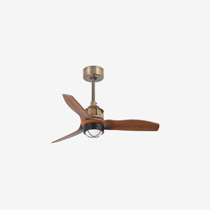 Faro JUST FAN XS LED Ventilador sin luz cuerpo acero difusor cristal