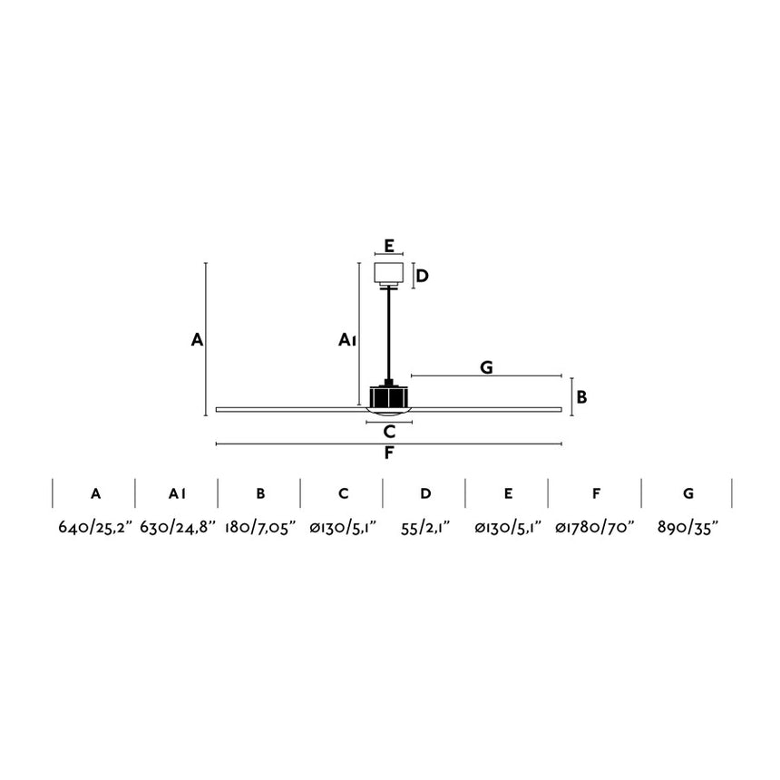 Faro Just Fan XL Ventilador sin luz cuerpo acero y palas de abs 33430