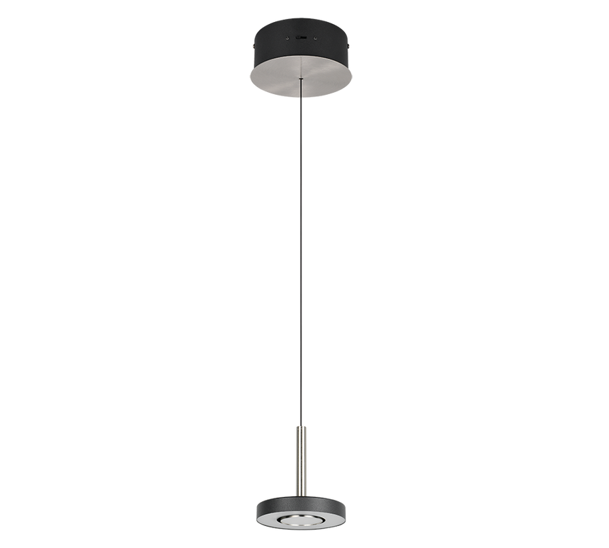 Lámpara colgante Trio Guano níquel mate Ø15,5cm 60W 334410107