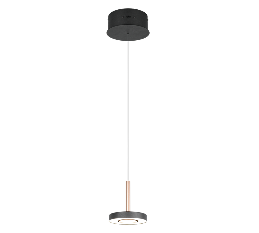 Lámpara colgante Trio Guano marrón café Ø15,5cm 60W 334410165