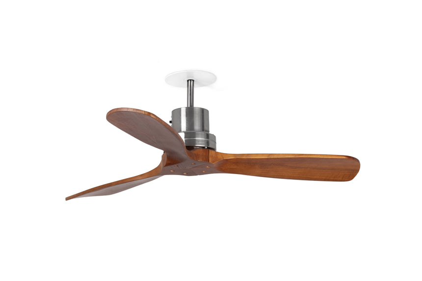 Ventilador de techo Faro Lantau Recessed S nogal 3 palas motor DC Ø107cm 33508DCR