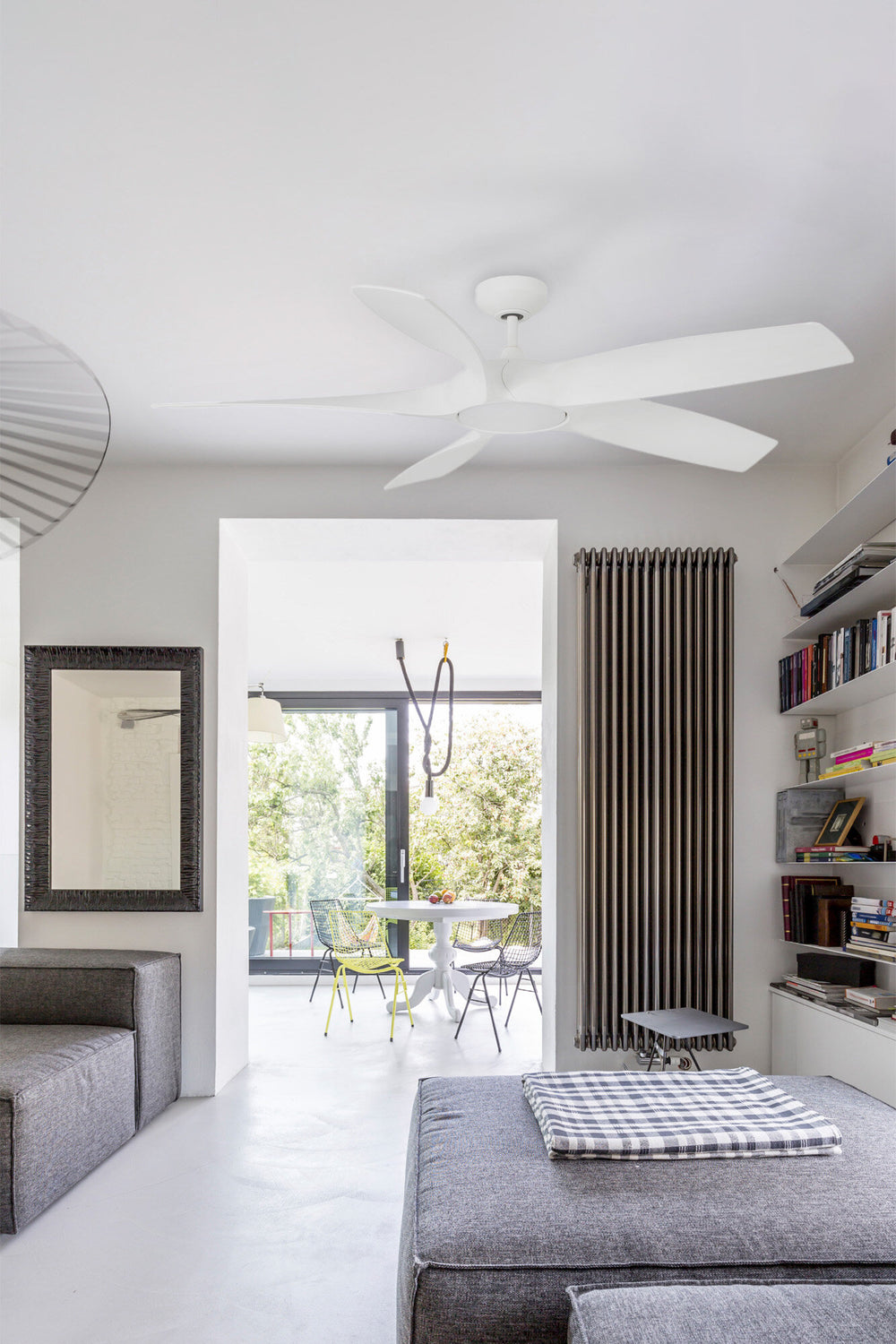 Faro Cocos Fan with light steel body, ABS blades, opal PC diffuser 33548