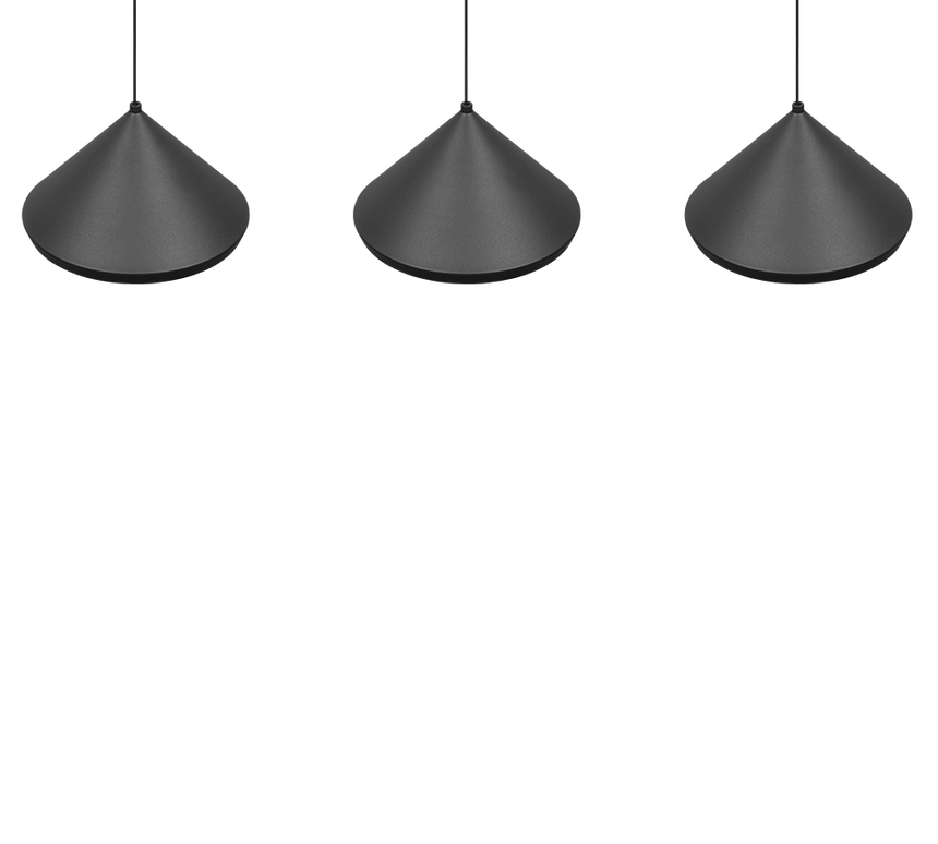 Lámpara de techo colgante Trio Laguna LED negro mate 200cm 336210332