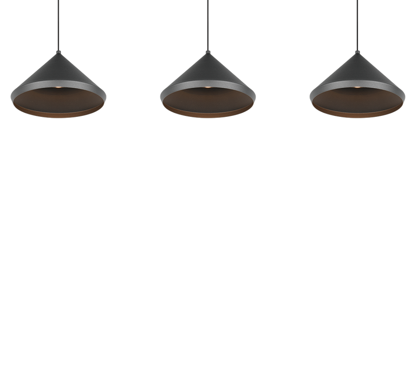 Lámpara de techo colgante Trio Laguna LED negro mate 200cm 336210332