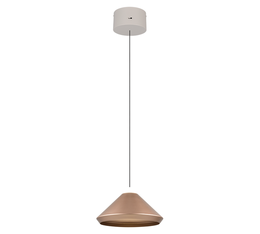 Lámpara de techo colgante Trio Laguna LED marrón café 180cm 336219165