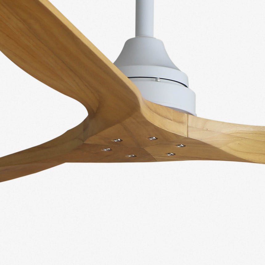 Faro ALO L Ventilador sin luz cuerpo acero y palas de madera 33728DC