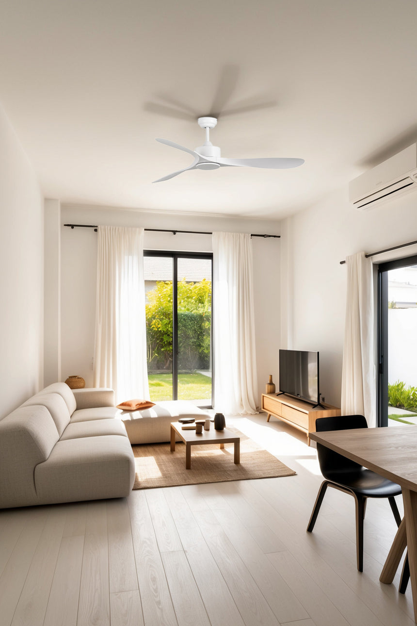 Ventilador de techo sin luz Faro Luzon motor DC blanco mate Ø132cm 3 palas 33750DC - vista alternativa