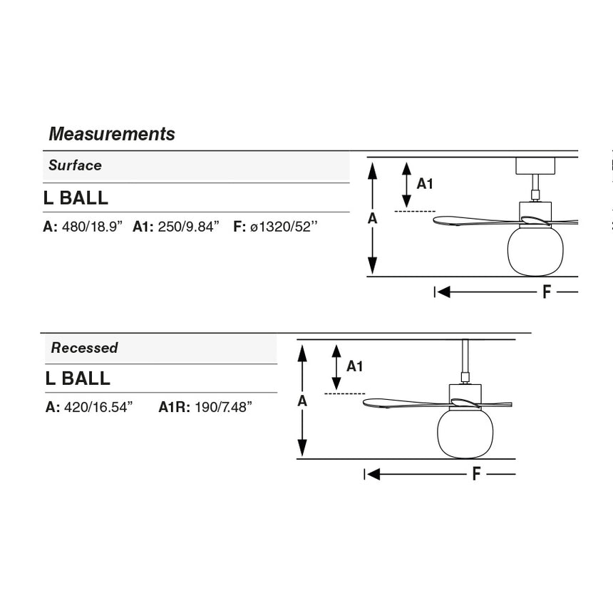Ventilador de techo con luz Faro Amelia motor DC LED gris mate 2700K Ø132cm 3 palas 337622W