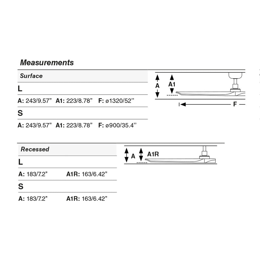 Ventilador de techo sin luz Faro Heywood motor DC palas de madera pino Ø132cm 3 palas 33810WT