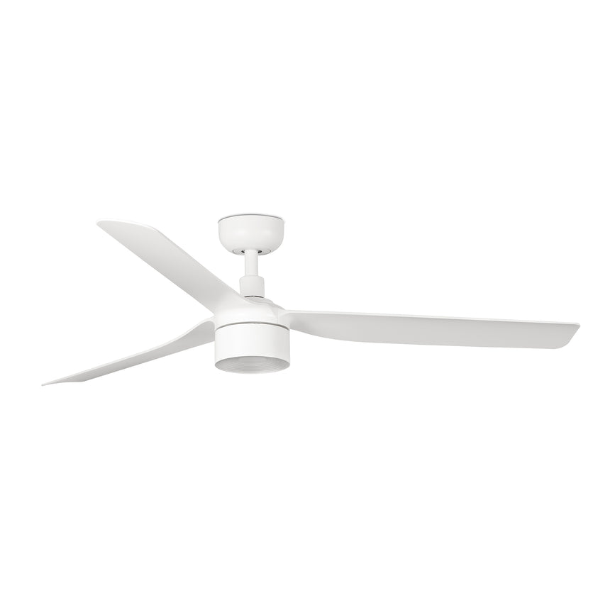 Ventilador de techo con luz Faro Punt Tek M LED blanco mate 3 palas motor DC 2700K Ø132cm 338143W