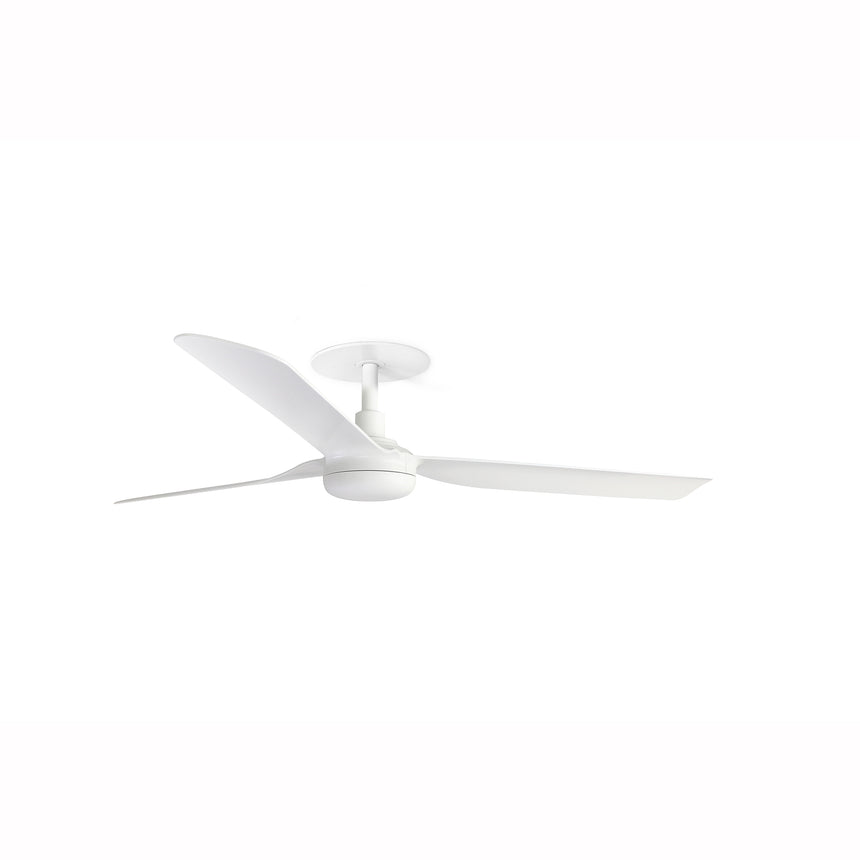 Ventilador de techo Faro Punt Recessed M blanco mate 3 palas motor DC Ø130cm 33814R