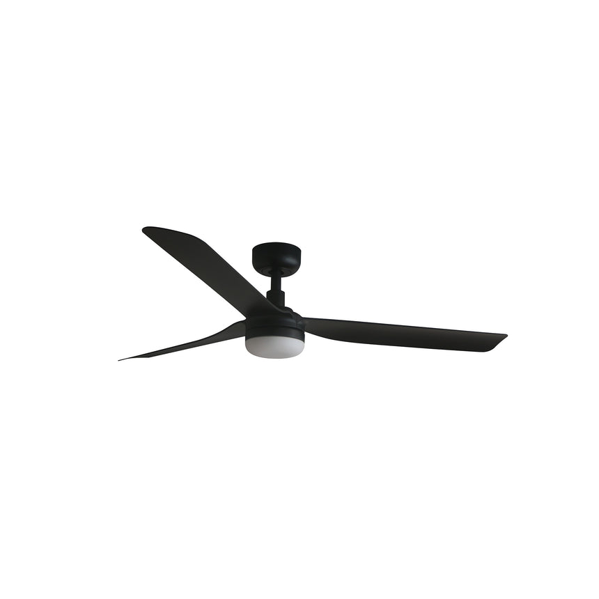 Ventilador de techo con luz Faro Punt M LED negro mate 3 palas motor DC 2700-4000K Ø132cm 338151S