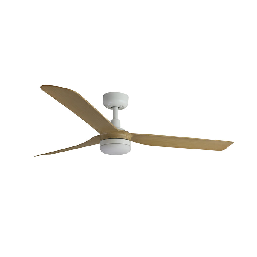 Ventilador de techo con luz Faro Punt M LED arce 3 palas motor DC 2700-4000K Ø132cm 33816WT1S