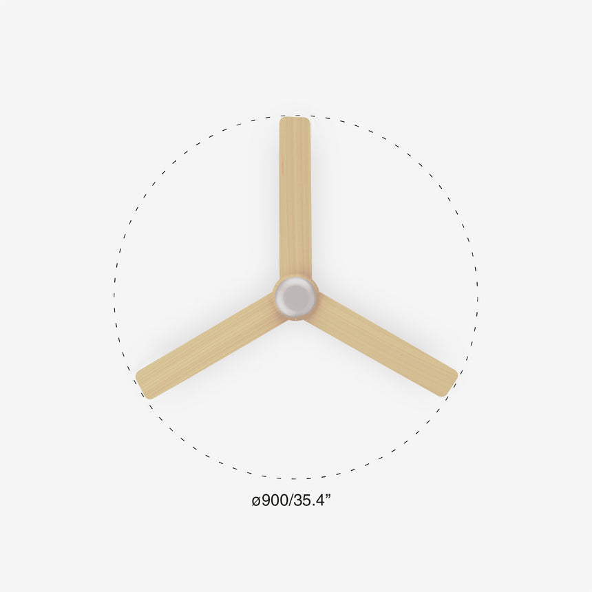 Lighthouse VENT.MINI PUNT 3P MAPLE 90cm 10W DIM LORE33821-1TW