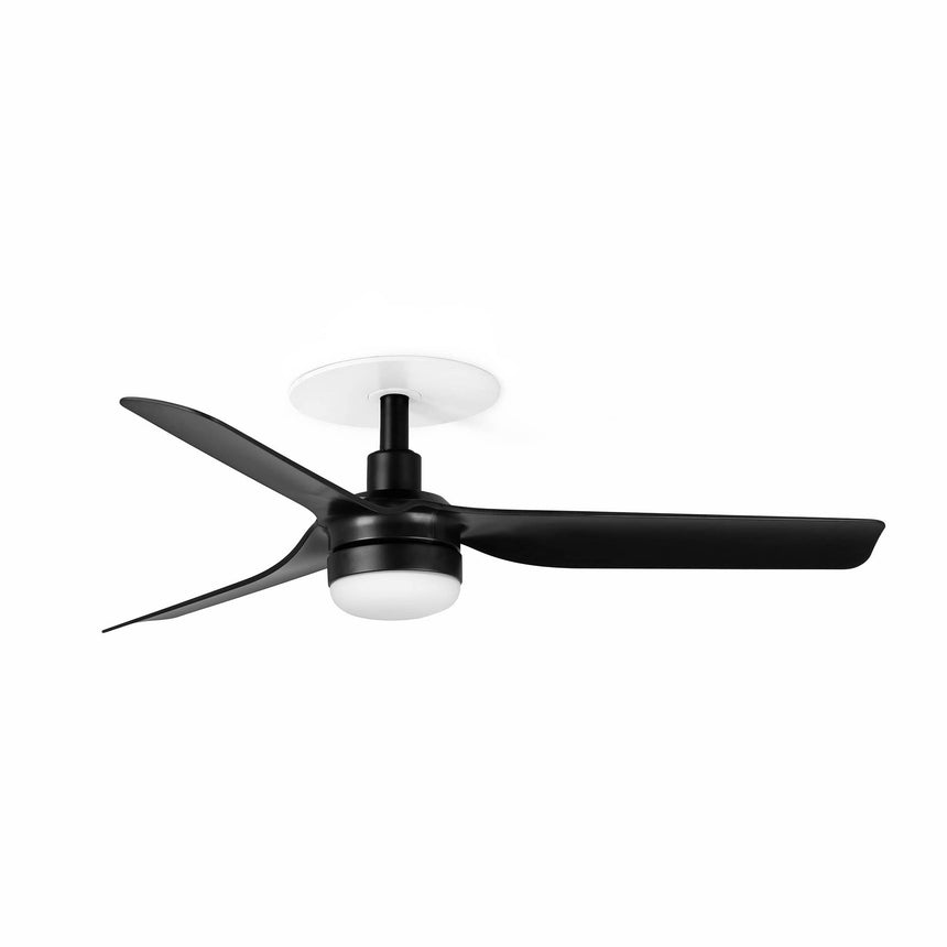 Ventilador de techo con luz Faro Mini Punt Recessed S LED negro mate 3 palas motor DC 2700-4000K 33822R1S