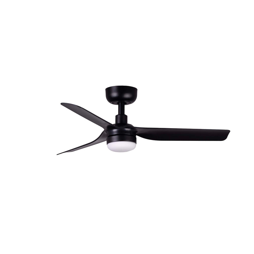 Ventilador de techo con luz Faro Mini Punt S LED negro mate 3 palas motor DC 2700-4000K Ø90cm 33822WT1S
