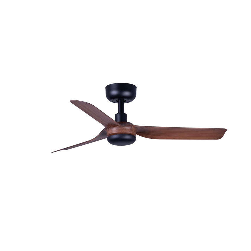Ventilador de techo sin luz Faro Mini motor DC palas de madera nogal Ø90cm 3 palas 33823