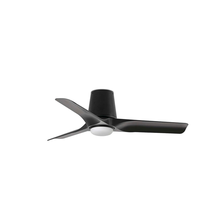 Ventilador de techo con luz Faro Hey Tub LED S negro mate 3 palas motor DC 2700-4000K Ø90cm 338271S