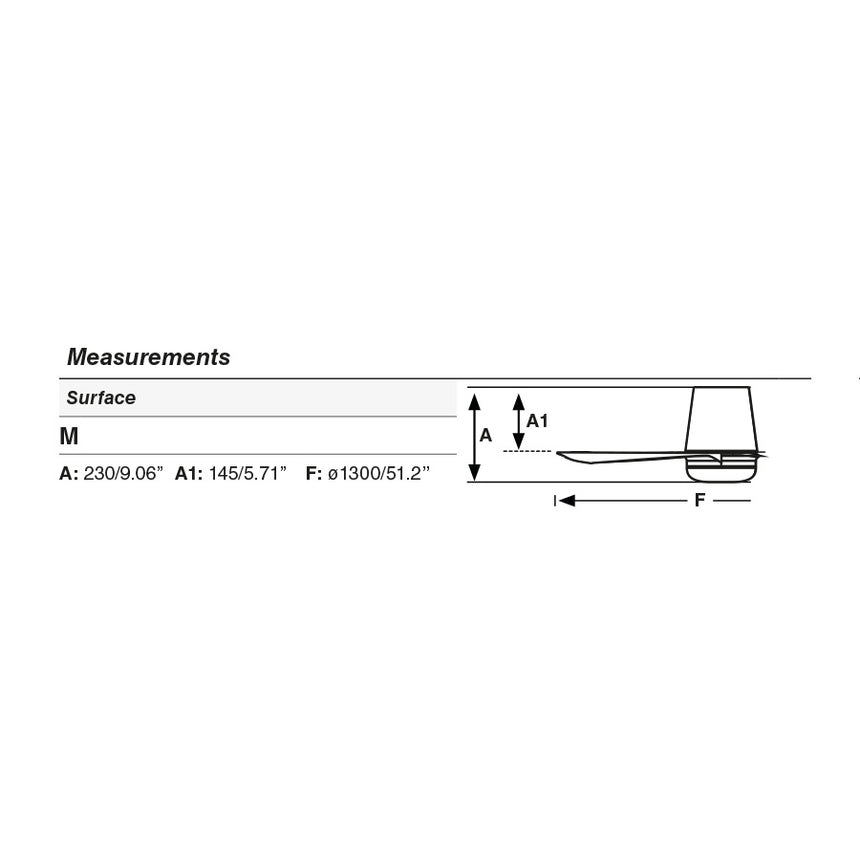 Medidas y dimensiones Faro Punt motor DC palas de madera 33829 (cm)