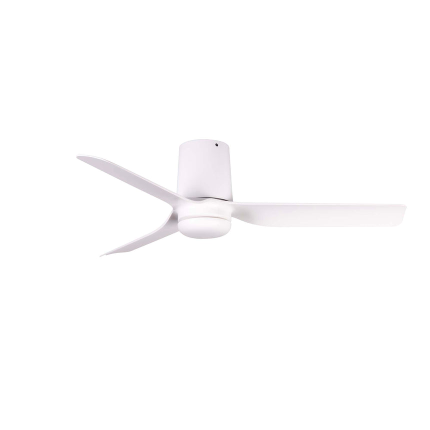 Ventilador de techo sin luz Faro Mini motor DC blanco mate Ø90cm 3 palas 33832