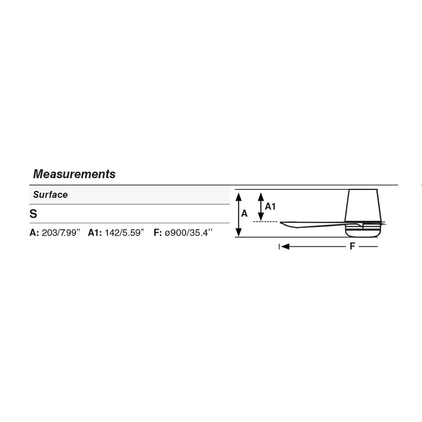 Ventilador de techo sin luz Faro Mini motor DC blanco mate Ø90cm 3 palas 33832WT