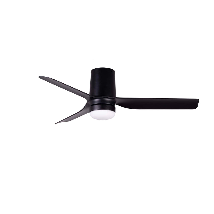 Ventilador de techo con luz Faro Mini motor DC LED negro mate 2700-6000K CCT Ø90cm 3 palas 33834-1TW